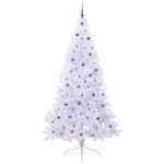 Casa si Gradina - Decoratiuni - Decoratiuni de sezon - Brad de Craciun artificial cu 300 LED Alb 240 cm PVC si Otel - Infinity.ro