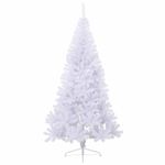 Casa si Gradina - Decoratiuni - Decoratiuni de sezon - Brad de Craciun artificial cu 300 LED Alb 240 cm PVC si Otel - Infinity.ro