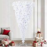 Casa si Gradina - Decoratiuni - Decoratiuni de sezon - Brad de Craciun artificial cu 300 LED Alb 240 cm PVC si Otel - Infinity.ro
