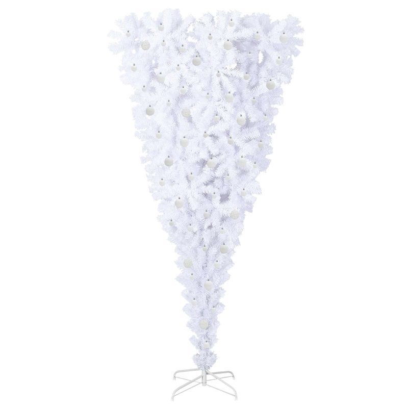 Casa si Gradina - Decoratiuni - Decoratiuni de sezon - Brad de Craciun artificial cu 300 LED Alb 240 cm PVC si Otel - Infinity.ro