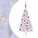 Casa si Gradina - Decoratiuni - Decoratiuni de sezon - Brad de Craciun artificial cu 150 LED Alb 120 cm PVC si Otel - Infinity.ro