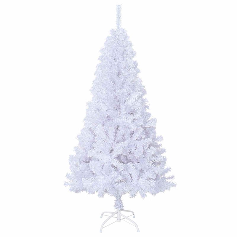 Casa si Gradina - Decoratiuni - Decoratiuni de sezon - Brad de Craciun artificial cu 150 LED Alb 120 cm PVC si Otel - Infinity.ro