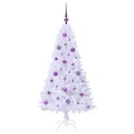 Casa si Gradina - Decoratiuni - Decoratiuni de sezon - Brad de Craciun artificial cu 150 LED Alb 150 cm PVC si Otel - Infinity.ro