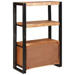 Casa si Gradina - Mobilier - Biblioteci si rafturi - Biblioteci - Raft cu usi Maro 72 x 33 x 110 cm Lemn masiv de acacia si metal - Infinity.ro