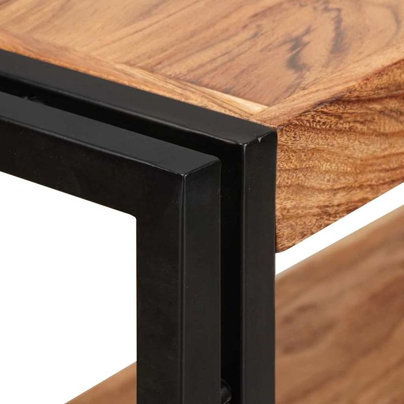 Casa si Gradina - Mobilier - Biblioteci si rafturi - Biblioteci - Raft cu usi Maro 72 x 33 x 110 cm Lemn masiv de acacia si metal - Infinity.ro