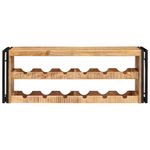 Casa si Gradina - Bucatarie si vesela - Accesorii bar - Carafe si decantoare - Raft pentru vin 100 x 45 x 33 cm Lemn de Mango Solid si Slefuit - Infinity.ro