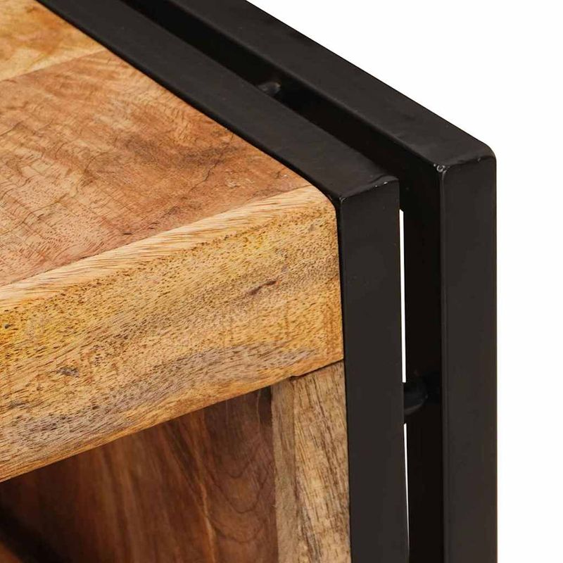 Casa si Gradina - Bucatarie si vesela - Accesorii bar - Carafe si decantoare - Raft pentru vin 100 x 45 x 33 cm Lemn de Mango Solid si Slefuit - Infinity.ro