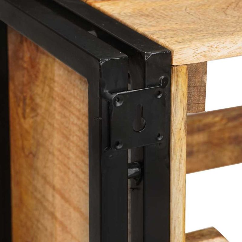 Casa si Gradina - Bucatarie si vesela - Accesorii bar - Carafe si decantoare - Raft pentru vin 100 x 45 x 33 cm Lemn de Mango Solid si Slefuit - Infinity.ro