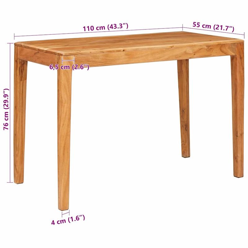 Casa si Gradina - Mobilier - Mese si birouri - Mese bucatarie si dining - Masa de dining Maro 110 x 55 x 76 cm Lemn Solid de Acacia - Infinity.ro