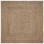 Casa si Gradina - Textile si covoare - Covoare - Covoare casa - Covor Natural si negru 200 x 200 cm Iuta - Infinity.ro