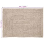 Casa si Gradina - Textile si covoare - Covoare - Covoare casa - Covor Natural si alb 140 x 200 cm Iuta - Infinity.ro