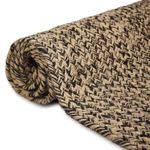 Casa si Gradina - Textile si covoare - Covoare - Covoare casa - Covor Natural si negru 200 x 200 cm Iuta - Infinity.ro