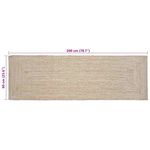 Casa si Gradina - Textile si covoare - Covoare - Covoare casa - Covor Natural si alb 60 x 200 cm Iuta - Infinity.ro