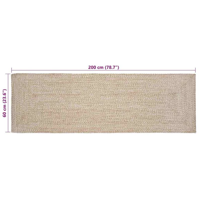 Casa si Gradina - Textile si covoare - Covoare - Covoare casa - Covor Natural si alb 60 x 200 cm Iuta - Infinity.ro