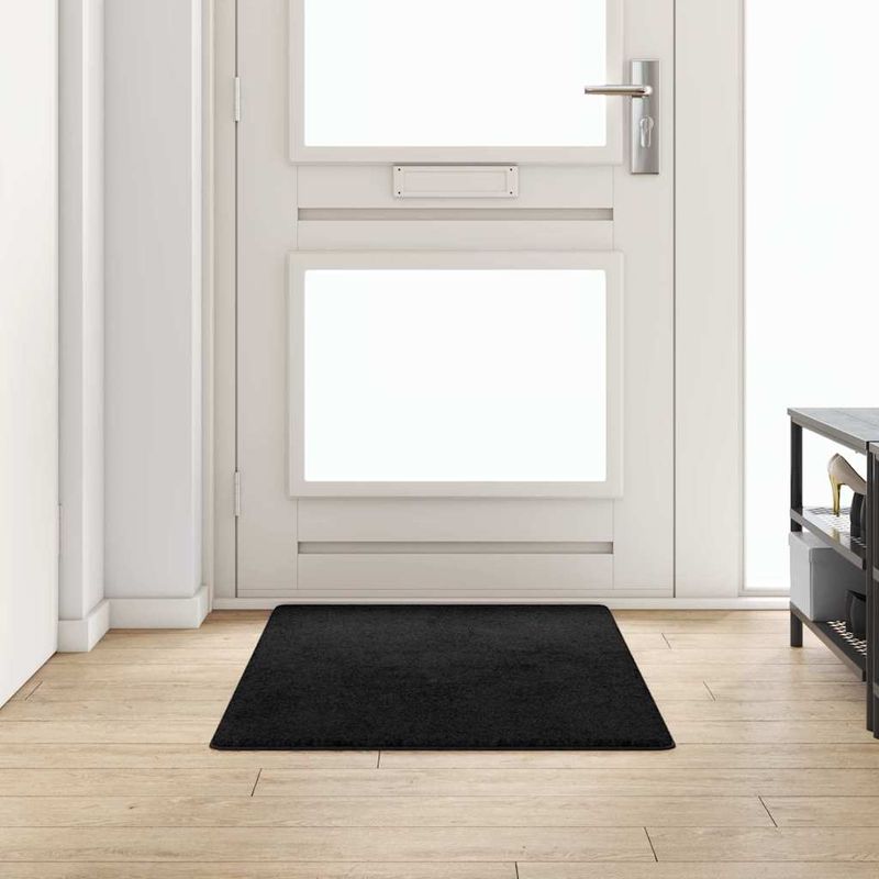 Casa si Gradina - Textile si covoare - Covoare - Covoare casa - Runner din covor Negru 80 x 150 cm 100% Polipropilena Tuft - Infinity.ro