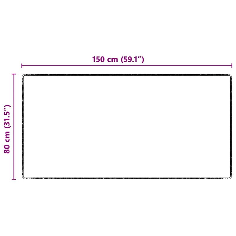 Casa si Gradina - Textile si covoare - Covoare - Covoare casa - Runner din covor Negru 80 x 150 cm 100% Polipropilena Tuft - Infinity.ro