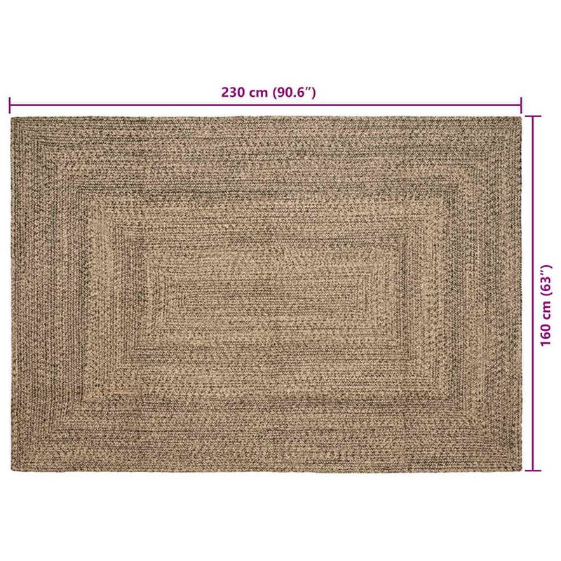 Casa si Gradina - Textile si covoare - Covoare - Covoare casa - Covor Natural si negru 160 x 230 cm Iuta - Infinity.ro