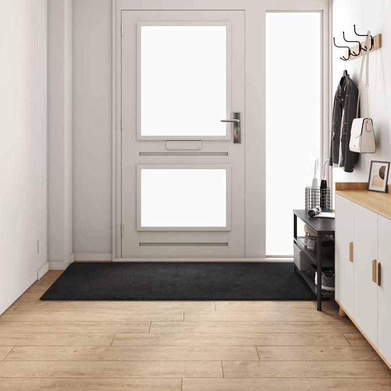 Casa si Gradina - Textile si covoare - Covoare - Covoare casa - Runner din covor Negru 100 x 200 cm 100% Polipropilena Tuft - Infinity.ro