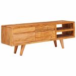 Casa si Gradina - Mobilier - Comode si corpuri - Comode - Cabinet TV cu raft Maro 110 x 30 x 40 cm Lemn Solid de Acacia - Infinity.ro