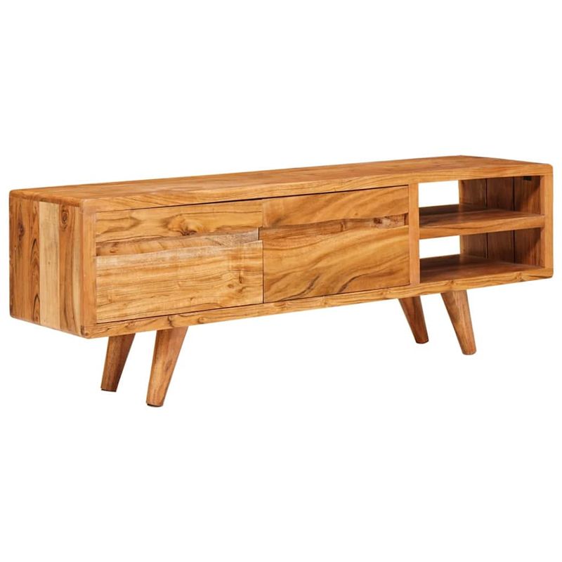 Casa si Gradina - Mobilier - Comode si corpuri - Comode - Cabinet TV cu raft Maro 110 x 30 x 40 cm Lemn Solid de Acacia - Infinity.ro