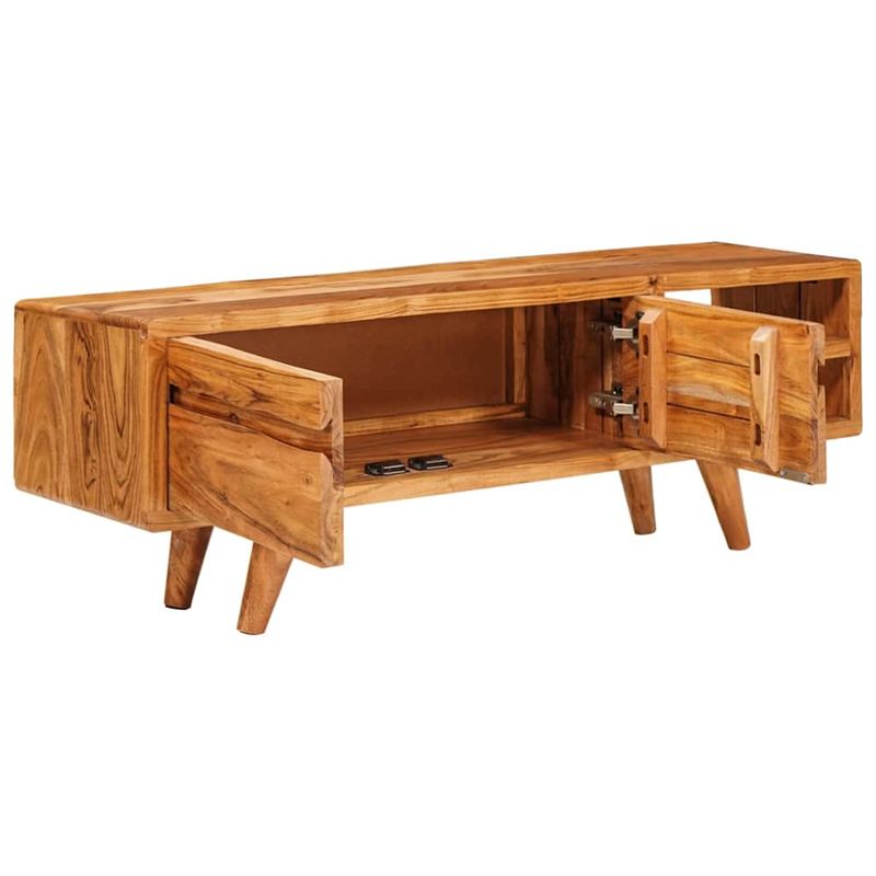Casa si Gradina - Mobilier - Comode si corpuri - Comode - Cabinet TV cu raft Maro 110 x 30 x 40 cm Lemn Solid de Acacia - Infinity.ro