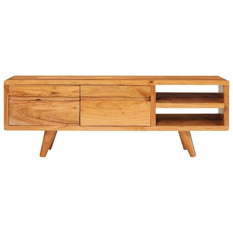 Casa si Gradina - Mobilier - Comode si corpuri - Comode - Cabinet TV cu raft Maro 110 x 30 x 40 cm Lemn Solid de Acacia - Infinity.ro
