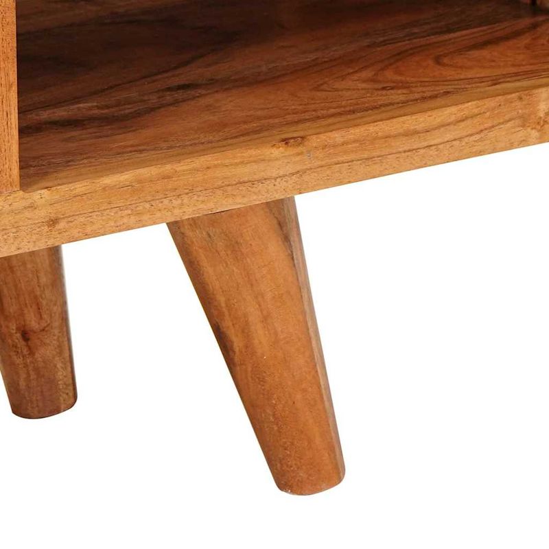 Casa si Gradina - Mobilier - Comode si corpuri - Comode - Cabinet TV cu raft Maro 110 x 30 x 40 cm Lemn Solid de Acacia - Infinity.ro