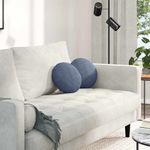 Casa si Gradina - Textile si covoare - Perne si pilote - Perne decorative - Perne de Sezut 2 pcs albastru Ø 30 cm Tesatura din corduroy - Infinity.ro