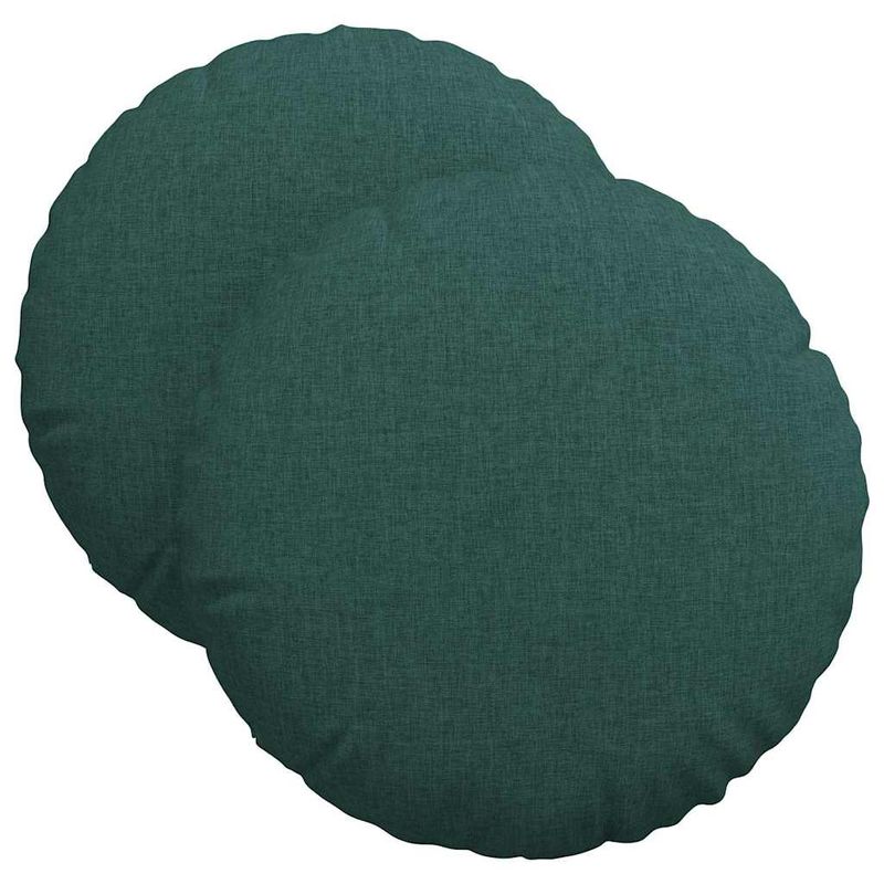 Casa si Gradina - Textile si covoare - Perne si pilote - Perne decorative - Perne de Sezut 2 pcs Verde inchis Ø40 x 13 cm tesatura - Infinity.ro