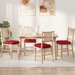 Casa si Gradina - Textile si covoare - Perne si pilote - Perne decorative - Perne de Sezut 4 pcs Rosu 45 x 45 x 12 cm tesatura - Infinity.ro