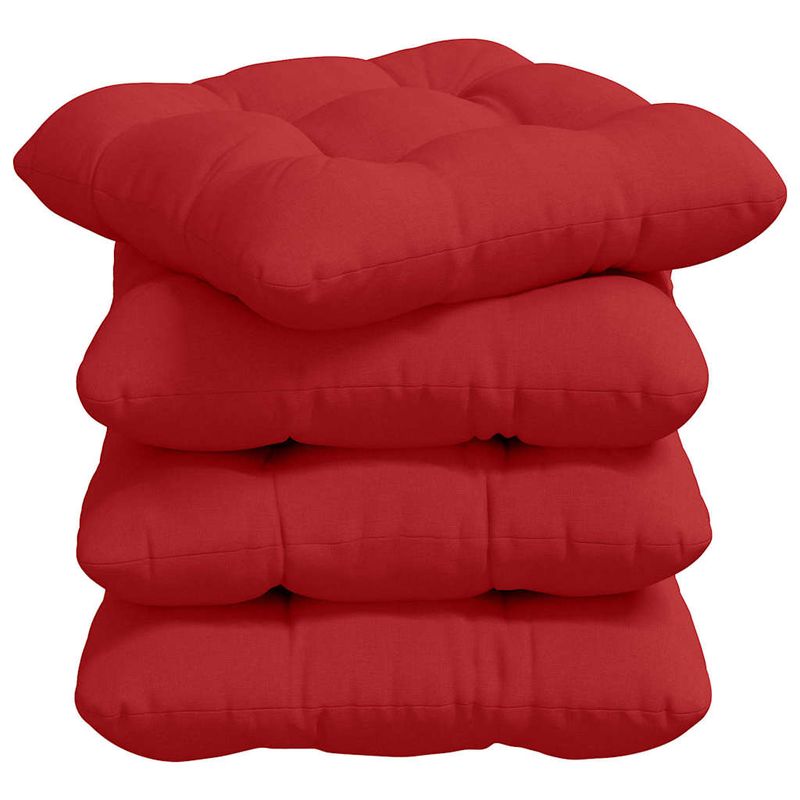 Casa si Gradina - Textile si covoare - Perne si pilote - Perne decorative - Perne de Sezut 4 pcs Rosu 45 x 45 x 12 cm tesatura - Infinity.ro