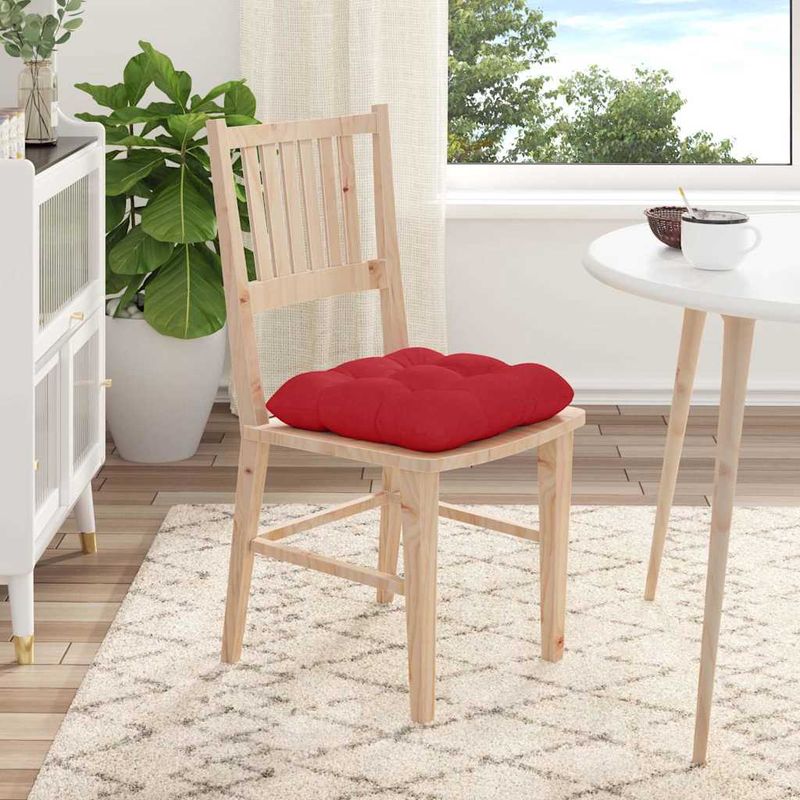 Casa si Gradina - Textile si covoare - Perne si pilote - Perne decorative - Perne de Sezut 4 pcs Rosu 45 x 45 x 12 cm tesatura - Infinity.ro