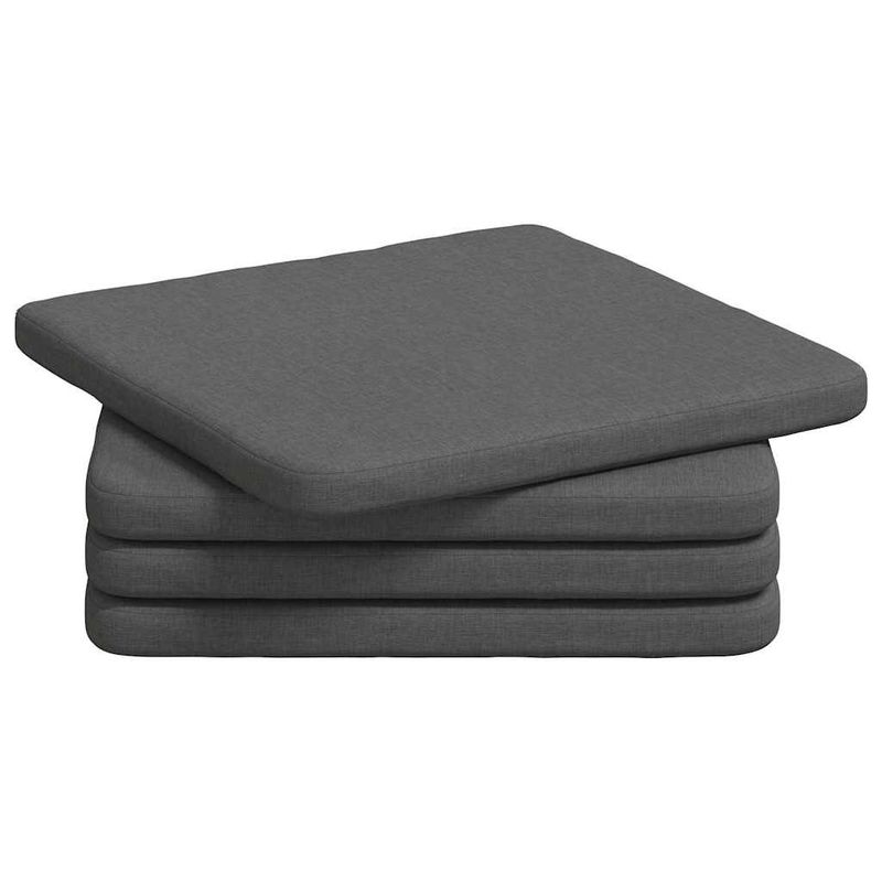 Casa si Gradina - Textile si covoare - Perne si pilote - Perne decorative - Perne de Sezut 4 pcs Gri inchis 40 x 40 x 3 cm tesatura - Infinity.ro