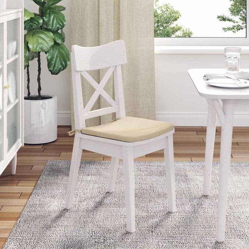 Casa si Gradina - Textile si covoare - Perne si pilote - Perne decorative - Perne de Sezut 4 pcs Crem 40 x 40 x 3 cm - Infinity.ro