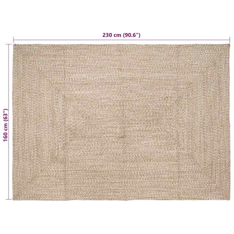 Casa si Gradina - Textile si covoare - Covoare - Covoare casa - Covor Natural si alb 160 x 230 cm Iuta - Infinity.ro
