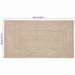 Casa si Gradina - Textile si covoare - Covoare - Covoare casa - Covor Natural si alb 80 x 150 cm Iuta - Infinity.ro