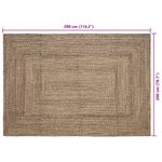 Casa si Gradina - Textile si covoare - Covoare - Covoare casa - Covor Natural si negru 200 x 290 cm Iuta - Infinity.ro