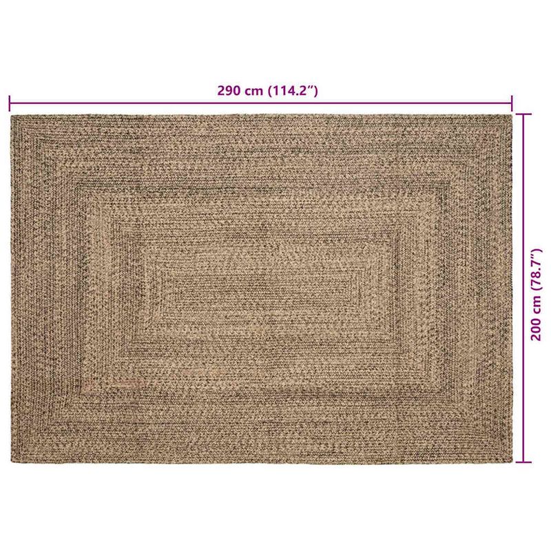 Casa si Gradina - Textile si covoare - Covoare - Covoare casa - Covor Natural si negru 200 x 290 cm Iuta - Infinity.ro