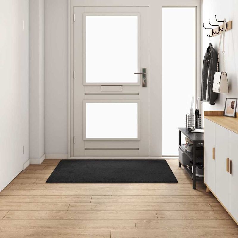 Casa si Gradina - Textile si covoare - Covoare - Covoare casa - Runner din covor Negru 100 x 150 cm 100% Polipropilena Tuft - Infinity.ro