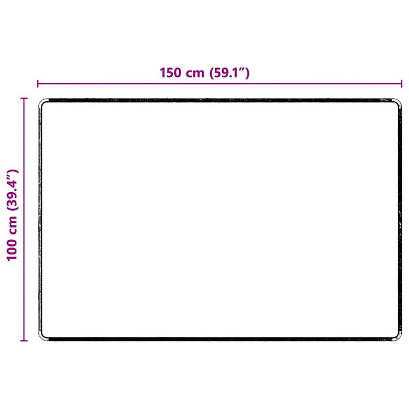 Casa si Gradina - Textile si covoare - Covoare - Covoare casa - Runner din covor Negru 100 x 150 cm 100% Polipropilena Tuft - Infinity.ro