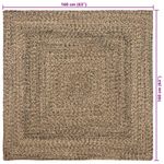 Casa si Gradina - Textile si covoare - Covoare - Covoare casa - Covor Natural si negru 160 x 160 cm Iuta - Infinity.ro