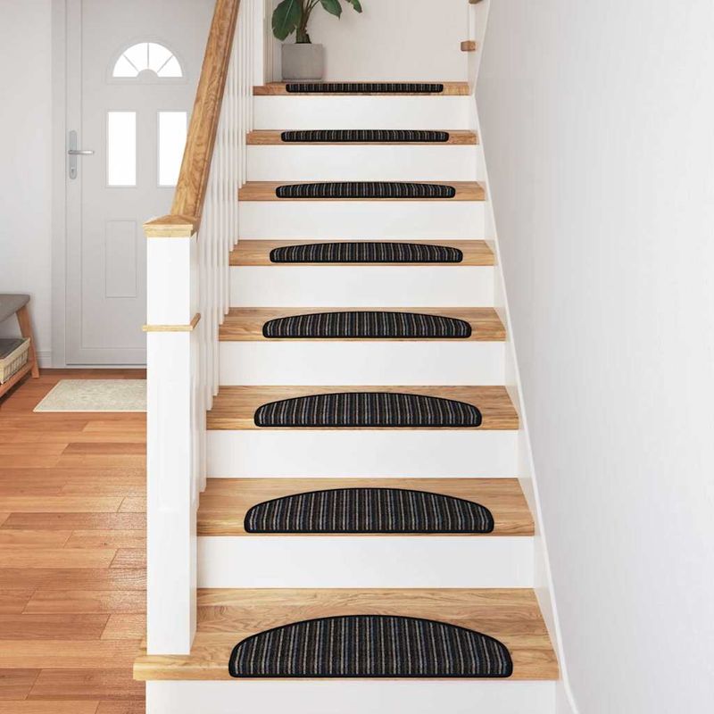 Casa si Gradina - Textile si covoare - Covoare - Covoare casa - Mochete autocolante pentru scara 15 pcs Antracit 65 x 21 x 4 cm - Infinity.ro