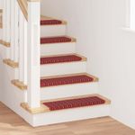 Casa si Gradina - Textile si covoare - Covoare - Covoare casa - Mochete autocolante pentru scara 15 pcs Rosu 65 x 21 x 4 cm - Infinity.ro