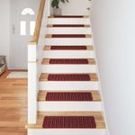 Casa si Gradina - Textile si covoare - Covoare - Covoare casa - Mochete autocolante pentru scara 15 pcs Rosu 65 x 21 x 4 cm - Infinity.ro