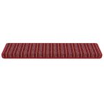 Casa si Gradina - Textile si covoare - Covoare - Covoare casa - Mochete autocolante pentru scara 15 pcs Rosu 65 x 21 x 4 cm - Infinity.ro
