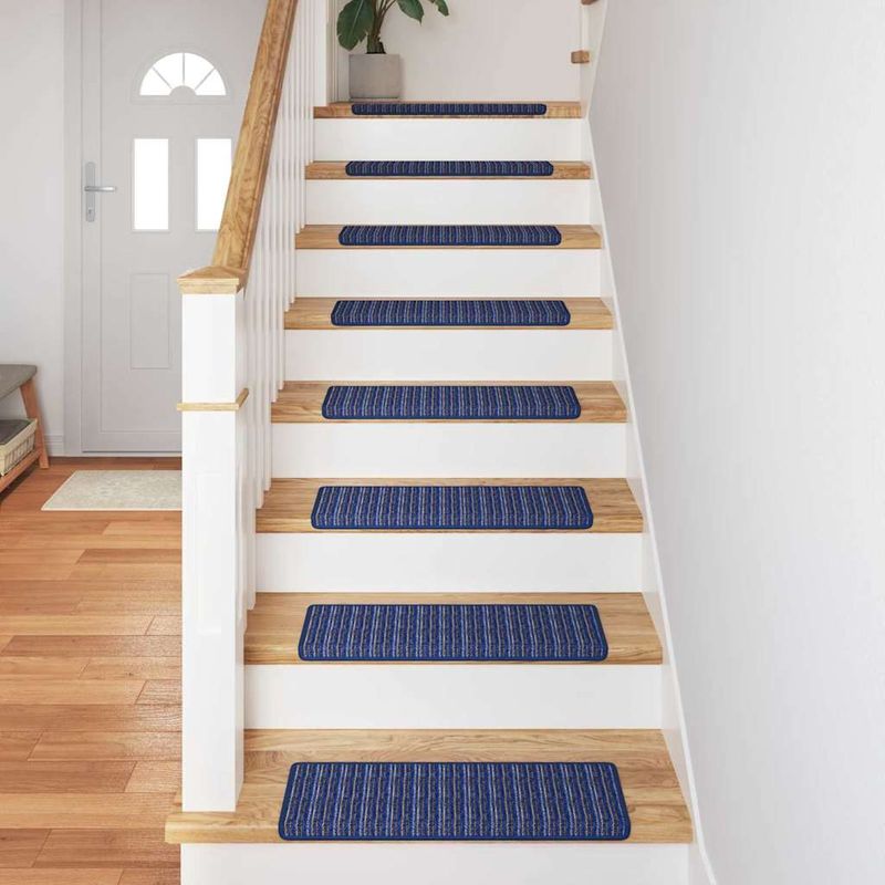Casa si Gradina - Textile si covoare - Covoare - Covoare casa - Mochete autocolante pentru scara 15 pcs albastru 65 x 21 x 4 cm - Infinity.ro
