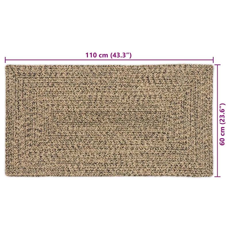 Casa si Gradina - Textile si covoare - Covoare - Covoare casa - Covor Natural si negru 60 x 110 cm Iuta - Infinity.ro