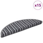 Casa si Gradina - Textile si covoare - Covoare - Covoare casa - Mochete autocolante pentru scara 15 pcs Gri 56 x 17 x 3 cm - Infinity.ro