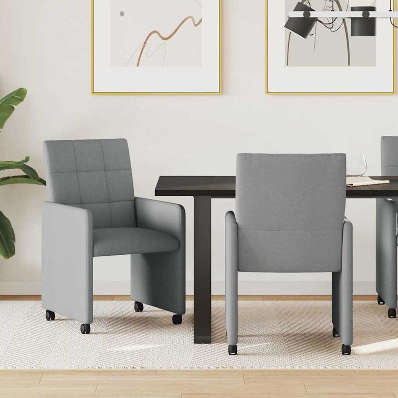Casa si Gradina - Mobilier - Scaune si fotolii - Scaune - Scaune de dining 2 pcs Gri deschis 58 x 65 x 94 cm tesatura - Infinity.ro