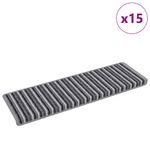 Casa si Gradina - Textile si covoare - Covoare - Covoare casa - Mochete autocolante pentru scara 15 pcs Gri 65 x 21 x 4 cm - Infinity.ro